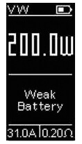 Сообщение Weak Battery на Reuleaux RX2/3