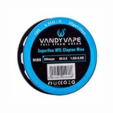 Проволока Vandy Vape Superfine MTL Clapton Ni80 30GA+38GA (5 витков на ID2.5 1.5-2Ω)