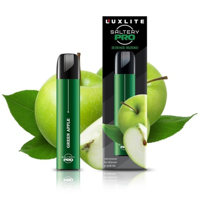 Одноразовая сигарета Luxlite Saltery Pro Зеленое Яблоко - фото 1