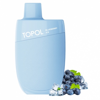 Одноразовая электронная сигарета TOPOL 3500 Черничный Лёд - фото 1