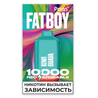 Одноразовый вейп Pons Fatboy Disposable 10000 Киви Гуава - фото 1